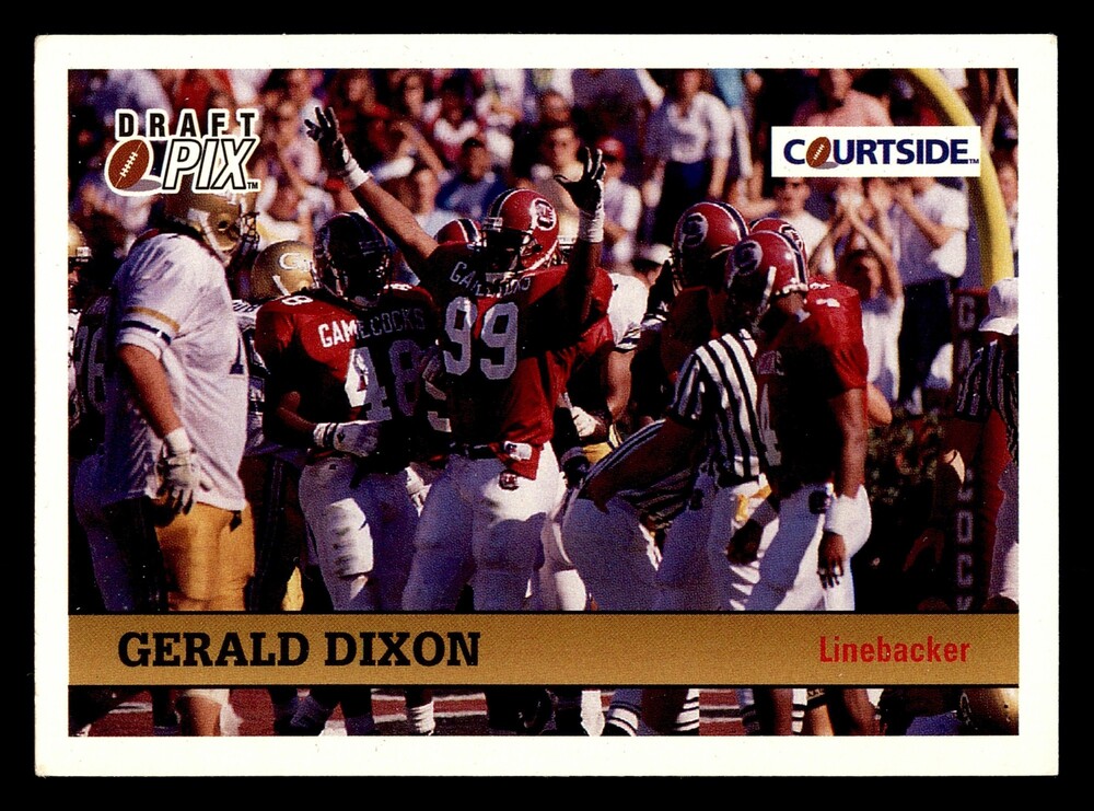 1992 Courtside Draft Pix #86b Gerald Dixon Football Card Red Gamecocks